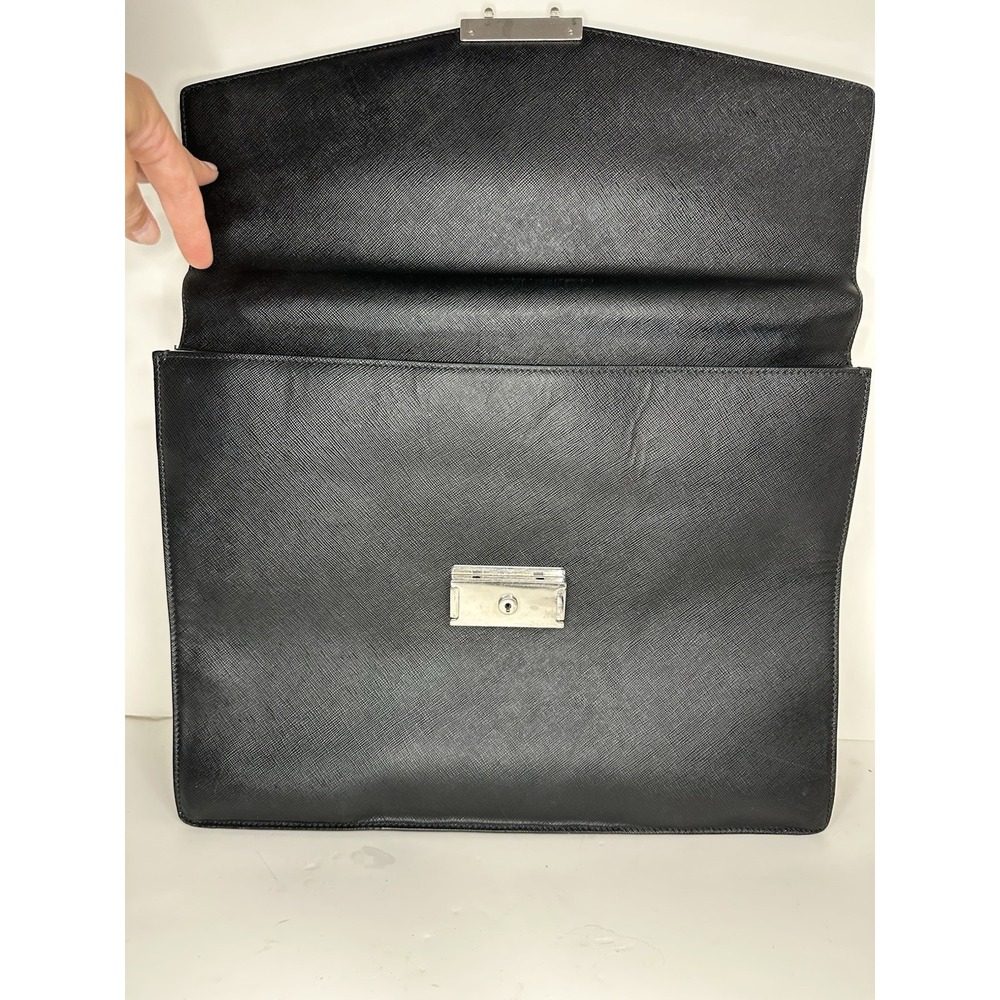 Prada, Black Leather‎ Briefcase/Document Bag - Picture 13 of 14